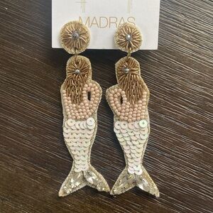 •MADRAS• mermaid beaded earrings